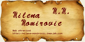 Milena Momirović vizit kartica